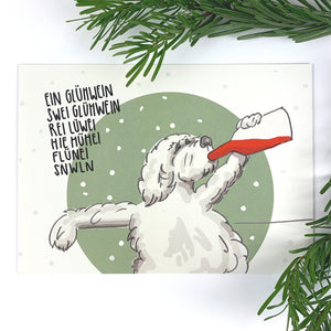 Weihnachtskarte / Postkarte - Ein Glühwein - emma und hugo