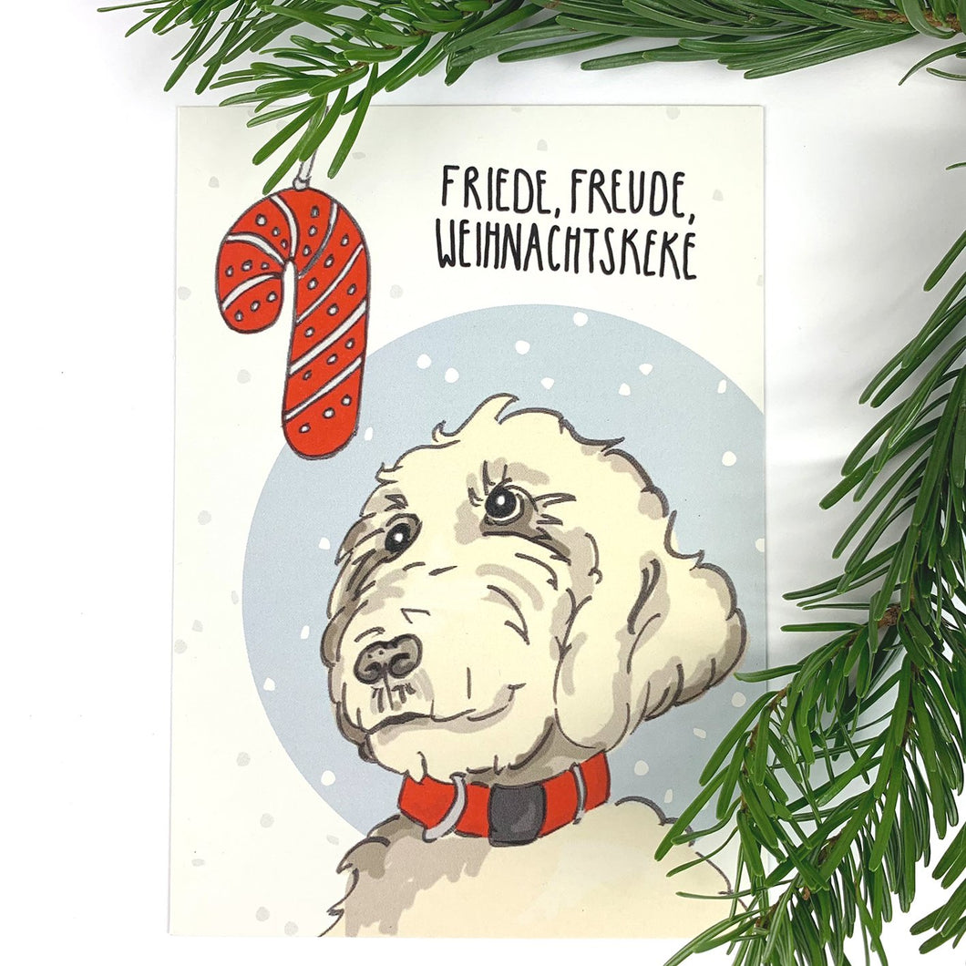 Weihnachtskarte / Postkarte - Friede, Freude, Weihnachtskekse - emma und hugo